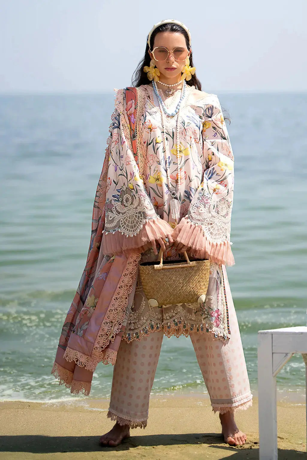 AJR Couture | Alif Signature Luxury Lawn 24 | Blooming - Pakistani Designer Dress - by AJR Couture | Type: Luxury - 100% Original at Saira Sultan
