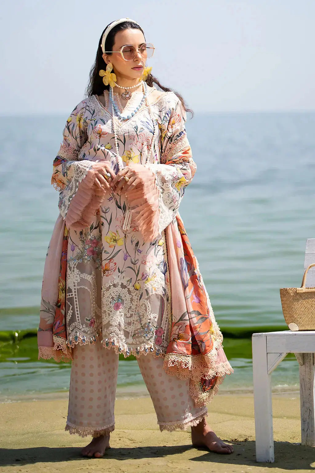 AJR Couture | Alif Signature Luxury Lawn 24 | Blooming - Pakistani Designer Dress - by AJR Couture | Type: Luxury - 100% Original at Saira Sultan