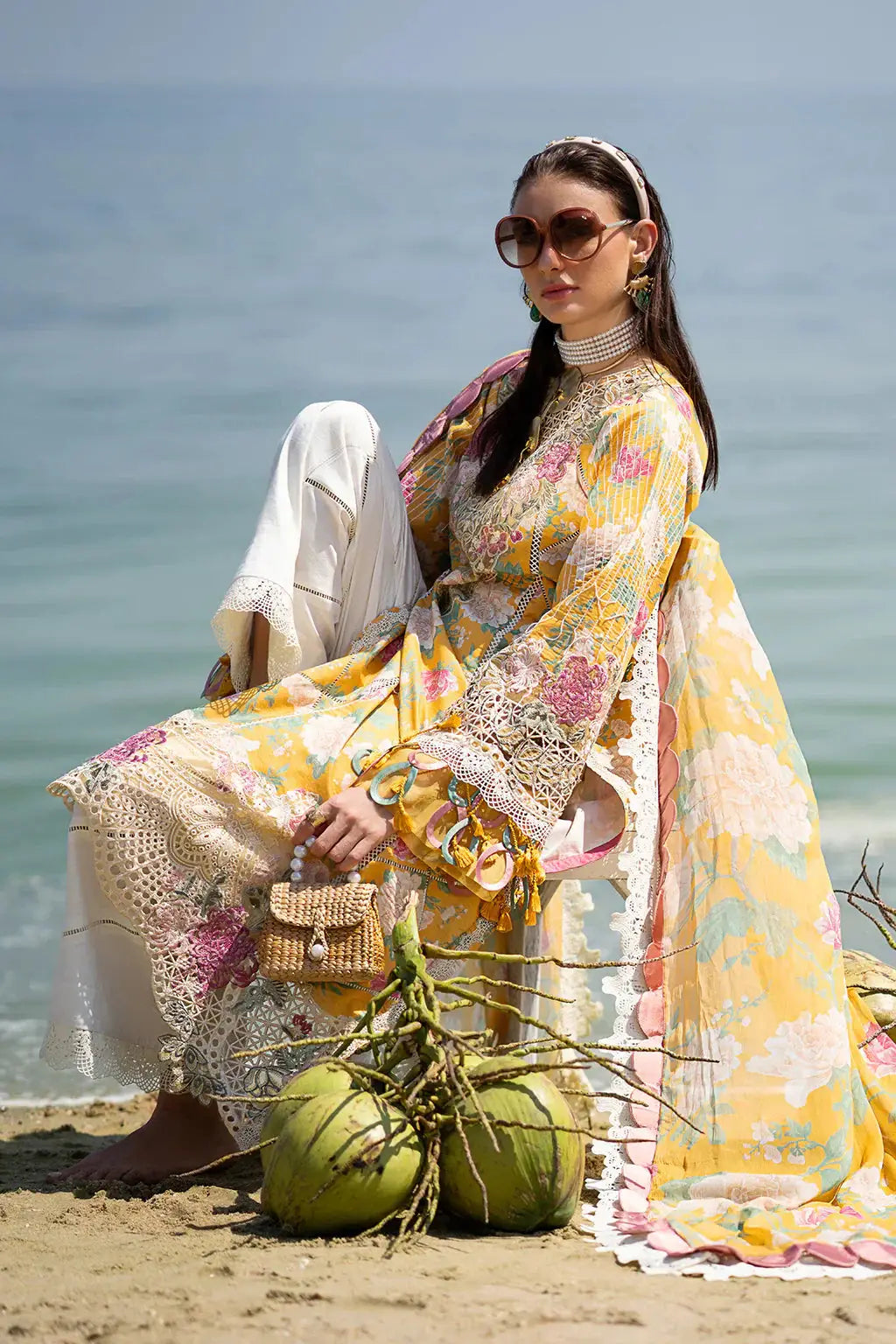 AJR Couture | Alif Signature Luxury Lawn 24 | Sunlit - Pakistani Designer Dress - by AJR Couture | Type: Luxury - 100% Original at Saira Sultan