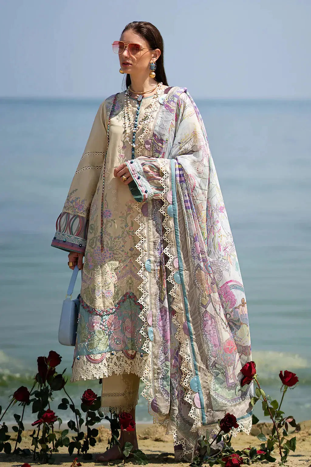 AJR Couture | Alif Signature Luxury Lawn 24 | Coraline - Pakistani Designer Dress - by AJR Couture | Type: Luxury - 100% Original at Saira Sultan