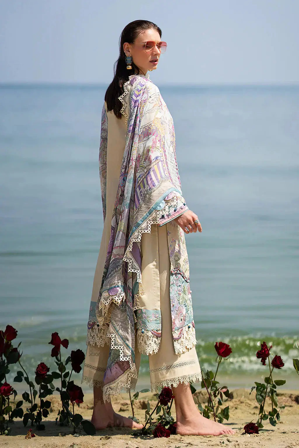 AJR Couture | Alif Signature Luxury Lawn 24 | Coraline - Pakistani Designer Dress - by AJR Couture | Type: Luxury - 100% Original at Saira Sultan