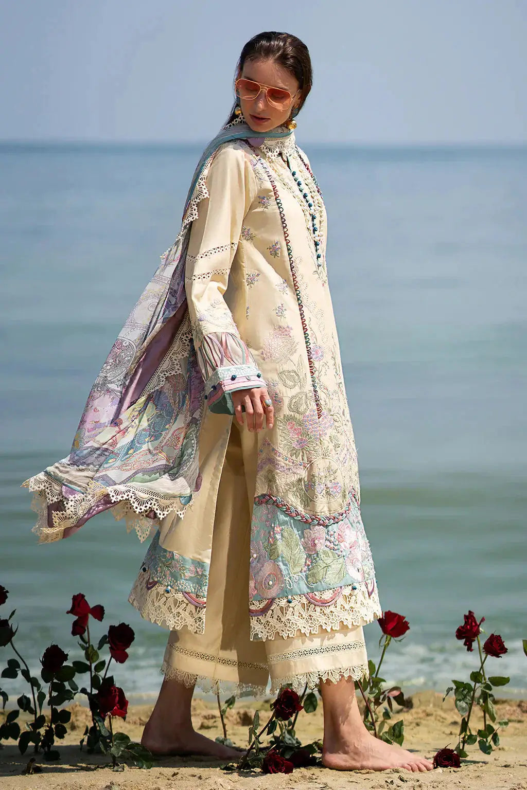 AJR Couture | Alif Signature Luxury Lawn 24 | Coraline - Pakistani Designer Dress - by AJR Couture | Type: Luxury - 100% Original at Saira Sultan