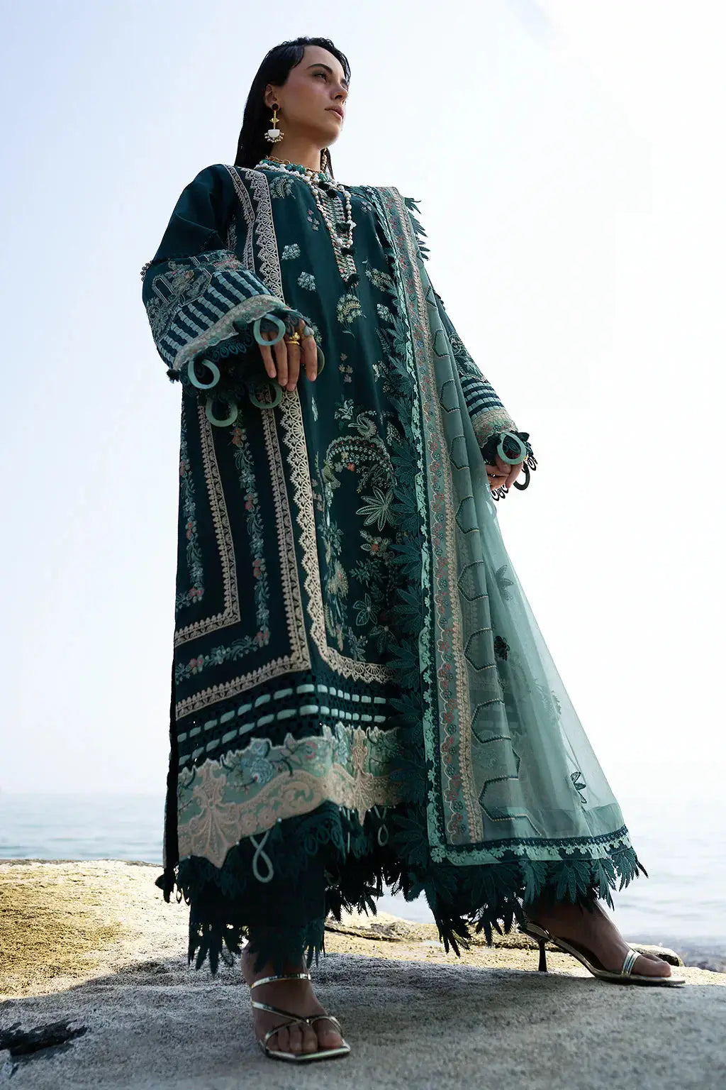 AJR Couture | Alif Signature Luxury Lawn 24 | Celia - Pakistani Designer Dress - by AJR Couture | Type: Luxury - 100% Original at Saira Sultan