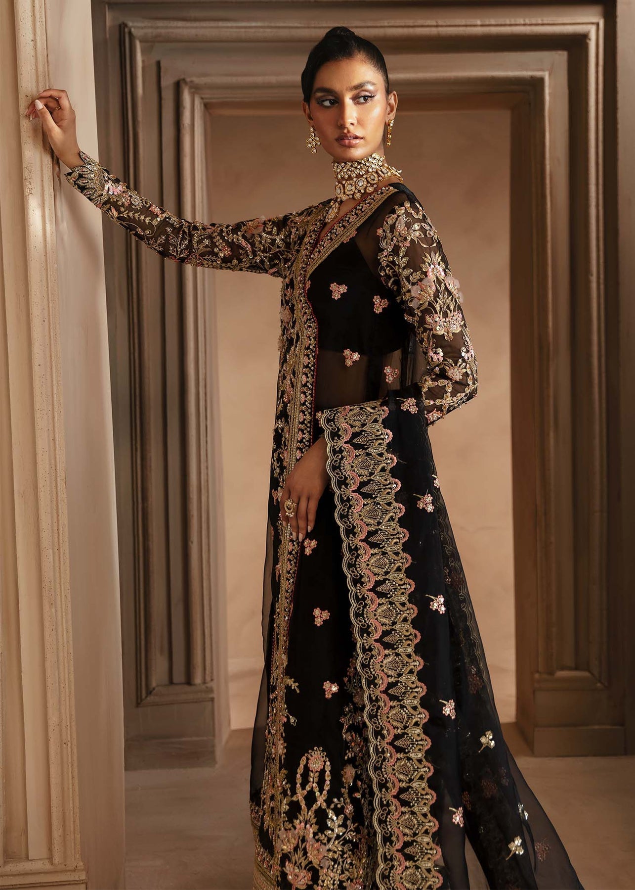 Akbar Aslam | Deewani Wedding Formals | Elysia S Black Organza