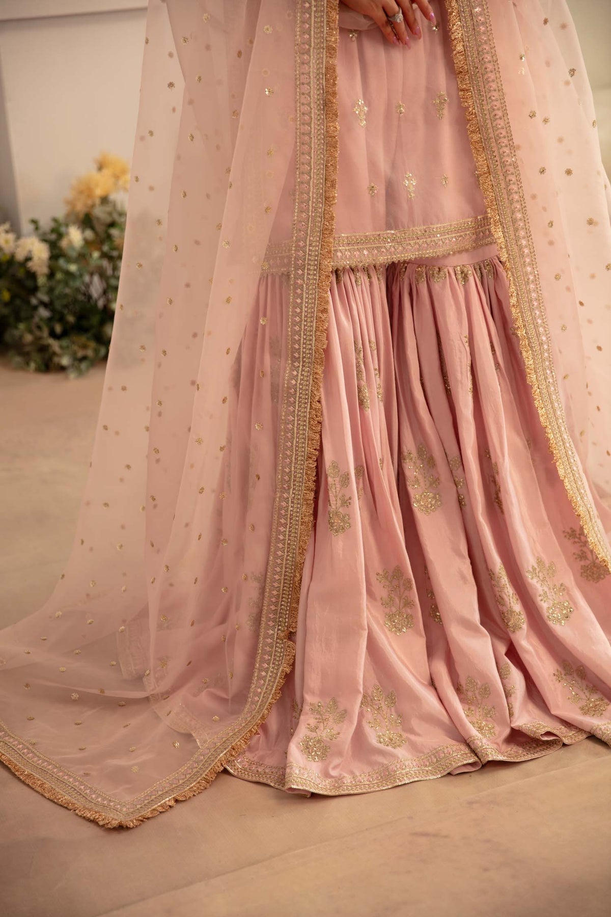 Akbar Aslam | Velora Formal Pret | Rosette M Pink Organza