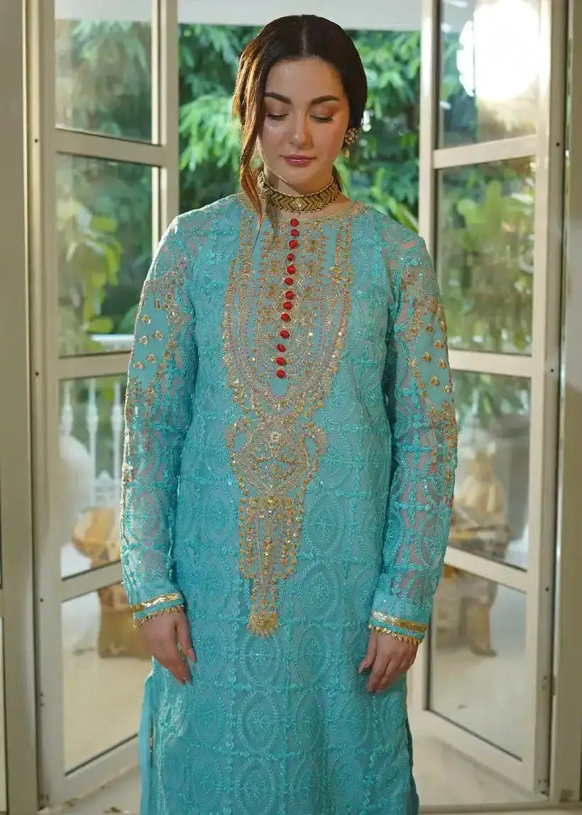 Ali Xesshan | Bhaag Lagay Rain | OCEAN LP-017 - Pakistani Designer Dress - by Ali Xeeshan | Type: Formal - 100% Original at Saira Sultan