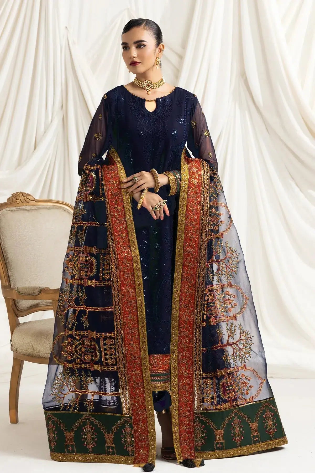 Alizeh | Formals Collection | Mehlika C (BLUE) - Pakistani Designer Dress - by Alizeh | Type: Formal - 100% Original at Saira Sultan