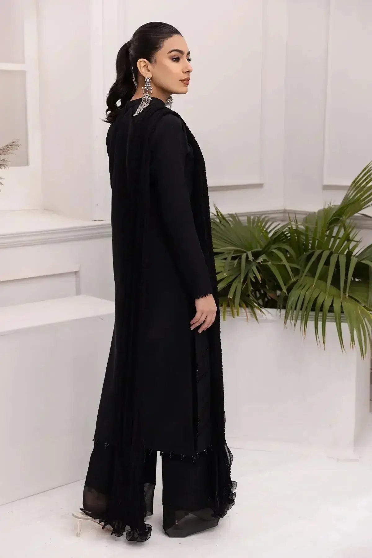 Alizeh | Formals Collection | Black Dress 3 piece - RTW1004 - Pakistani Designer Dress - by Alizeh | Type: Formal - 100% Original at Saira Sultan