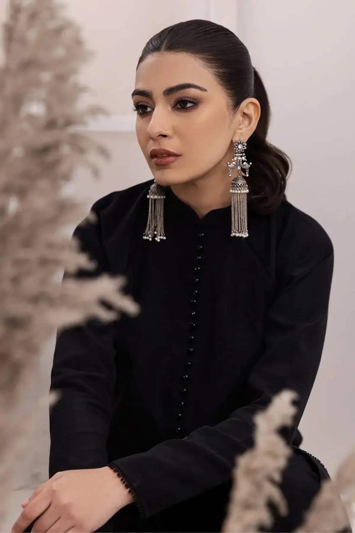 Alizeh | Formals Collection | Black Dress 3 piece - RTW1004 - Pakistani Designer Dress - by Alizeh | Type: Formal - 100% Original at Saira Sultan