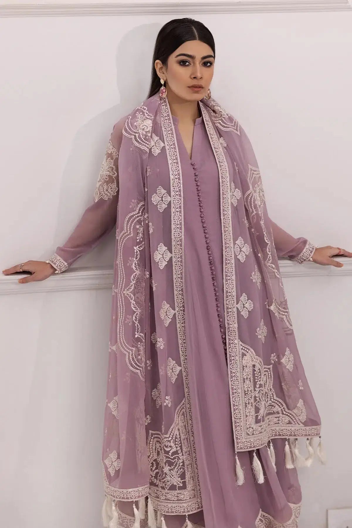 Alizeh | Formals Collection | Lilac Dress 3 piece - RTW1006 - Pakistani Designer Dress - by Alizeh | Type: Formal - 100% Original at Saira Sultan