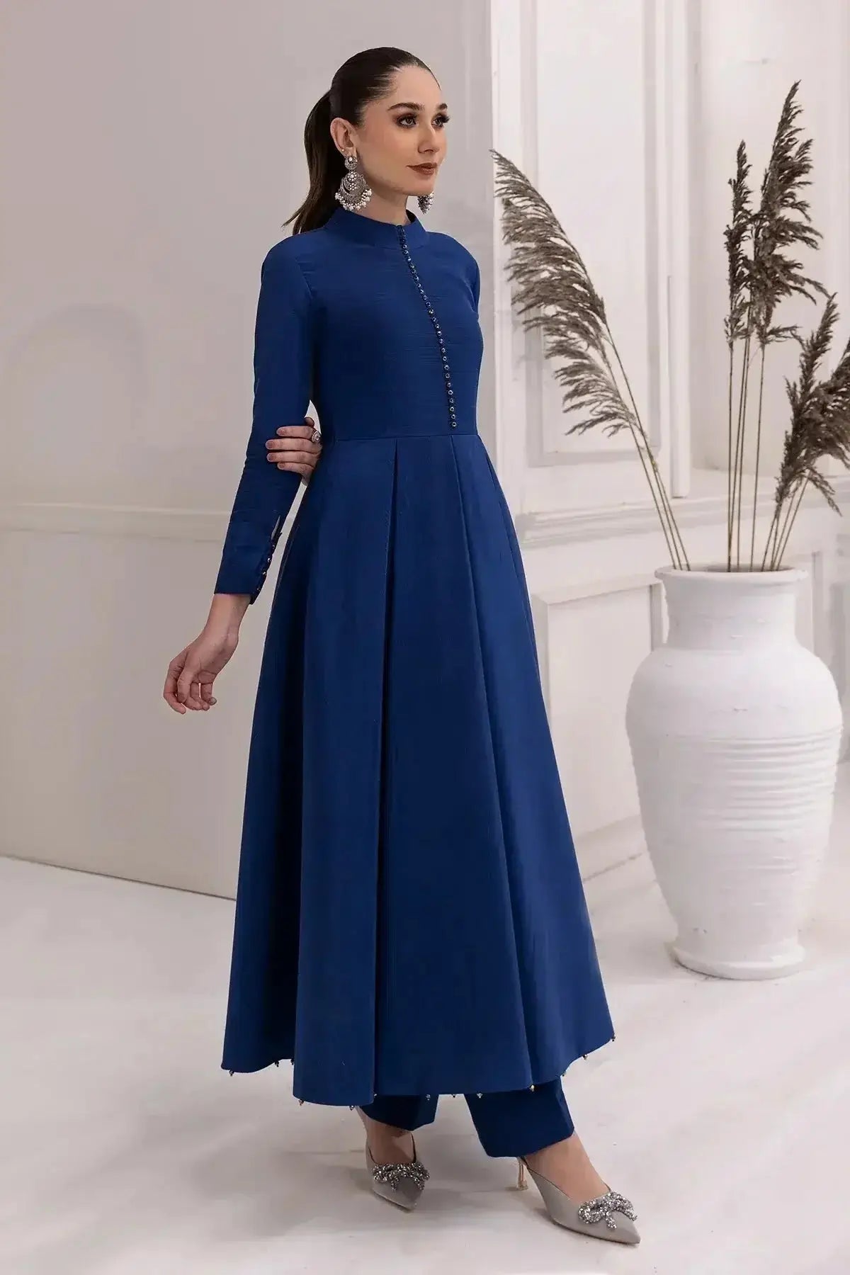 Alizeh | Formals Collection | Royal Blue Dress 3 piece - RTW1002 - Pakistani Designer Dress - by Alizeh | Type: Formal - 100% Original at Saira Sultan