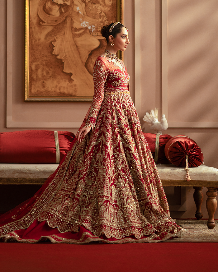 Zevk | Mughal Raniya | Jodha Begum L Red Net