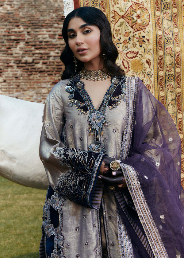 Laj | Hath Kahani Luxury Formals 24 | ZAHA M Gray Velvet
