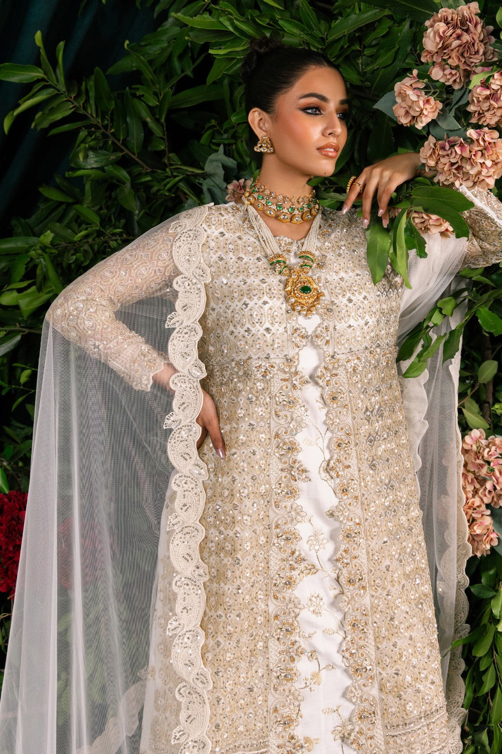 Maryum N Maria | Zircon Formals | JALEH - MS40076 XL Ivory Net