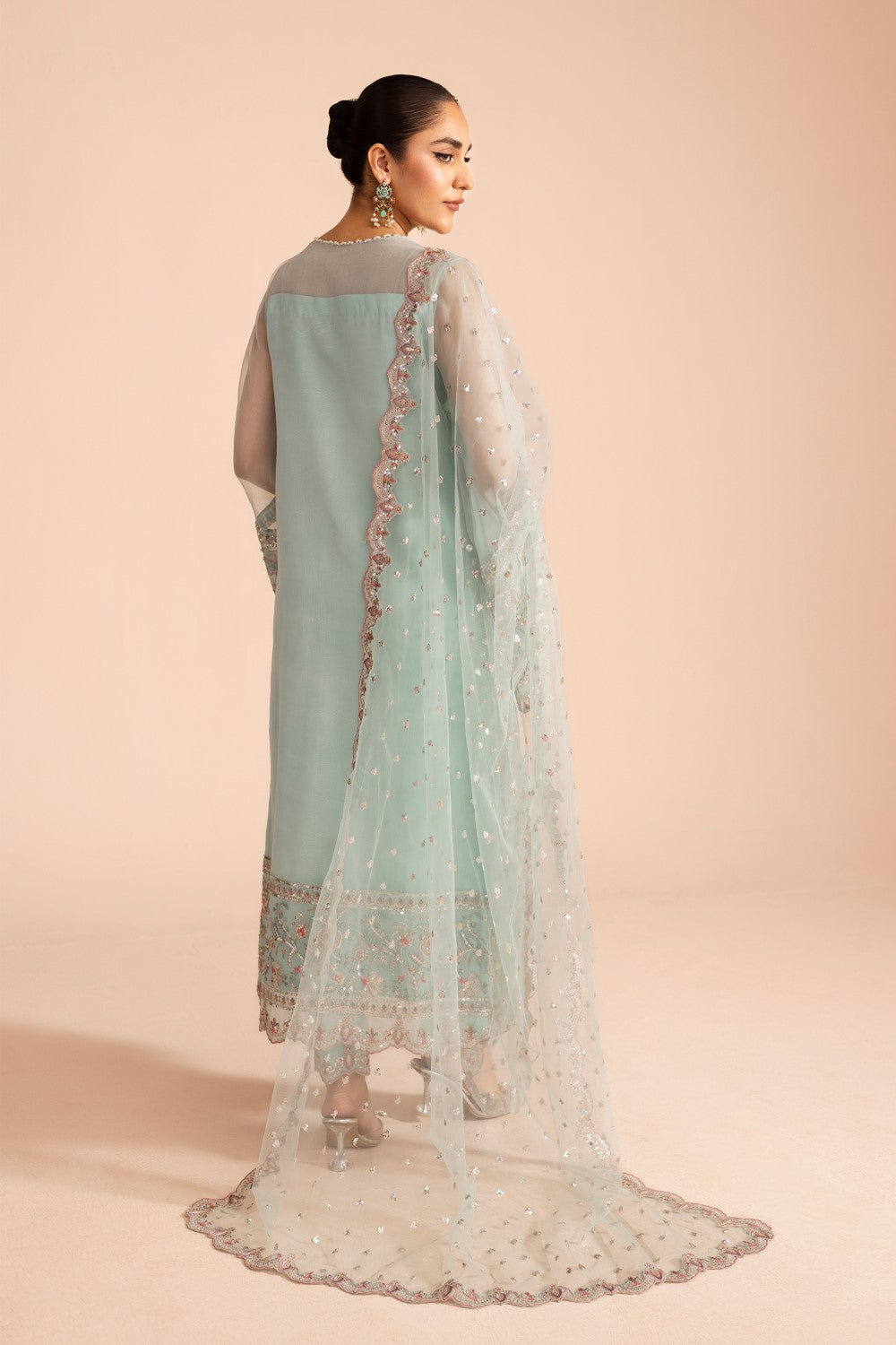 Maryum N Maria | Zircon Formals | NAHID - MS40078 S Sky Blue Organza