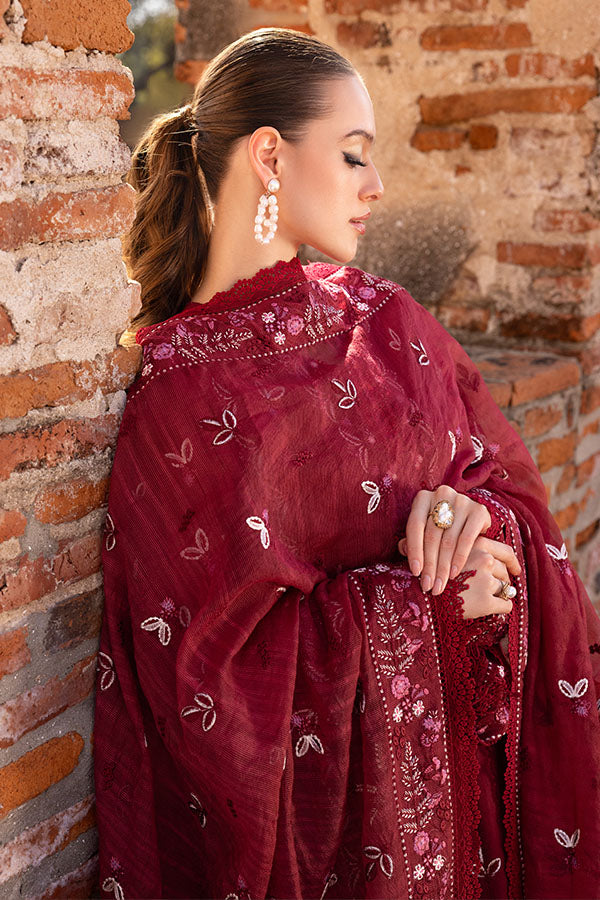 Saffron | Solace Winter Edit | Odette XL Deep Red Khaddar