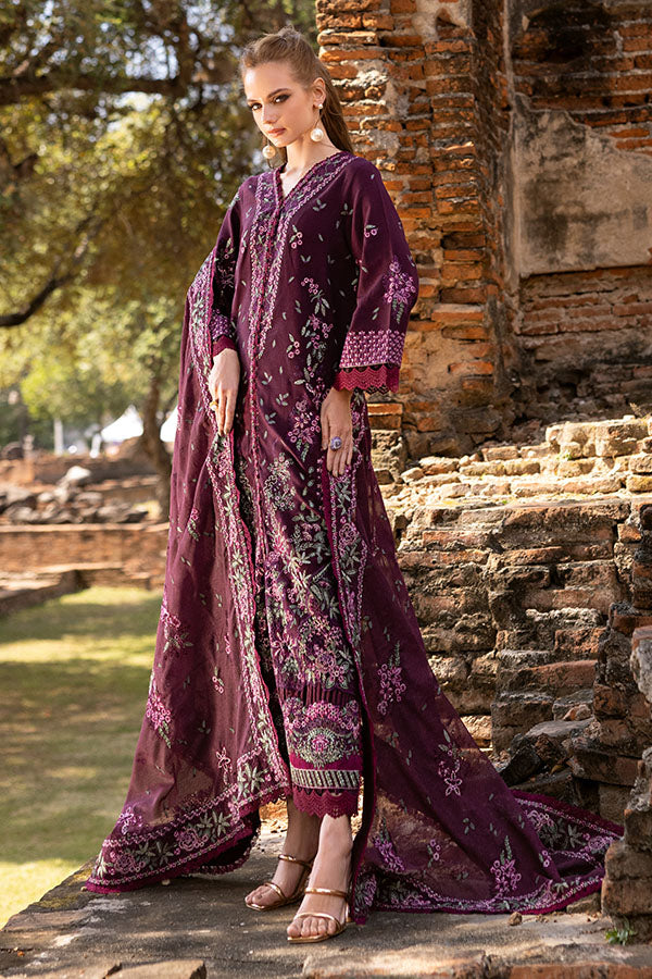 Saffron | Solace Winter Edit | Diana XS Plum Khaddar