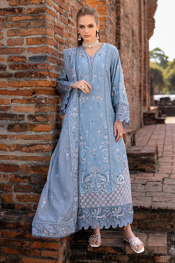 Saffron | Solace Winter Edit | Aster XS Blue Khaddar