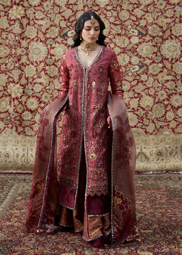 Laj | Hath Kahani Luxury Formals 24 | REKHA S Maroon Karandi