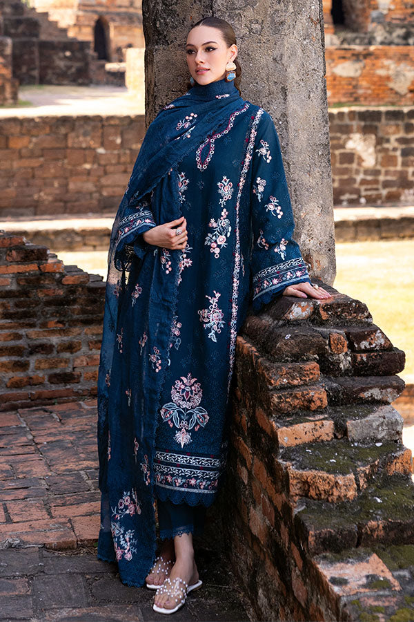 Saffron | Solace Winter Edit | Clematis XS Navy Blue Khaddar