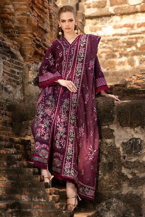 Saffron | Solace Winter Edit | Diana XL Plum Khaddar