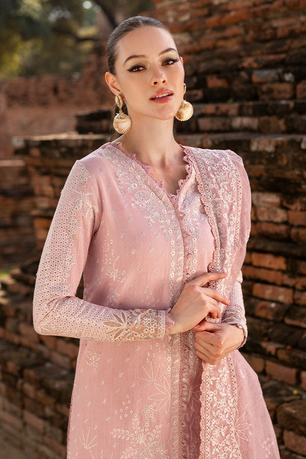 Saffron | Solace Winter Edit | Daphne L Baby Pink Khaddar