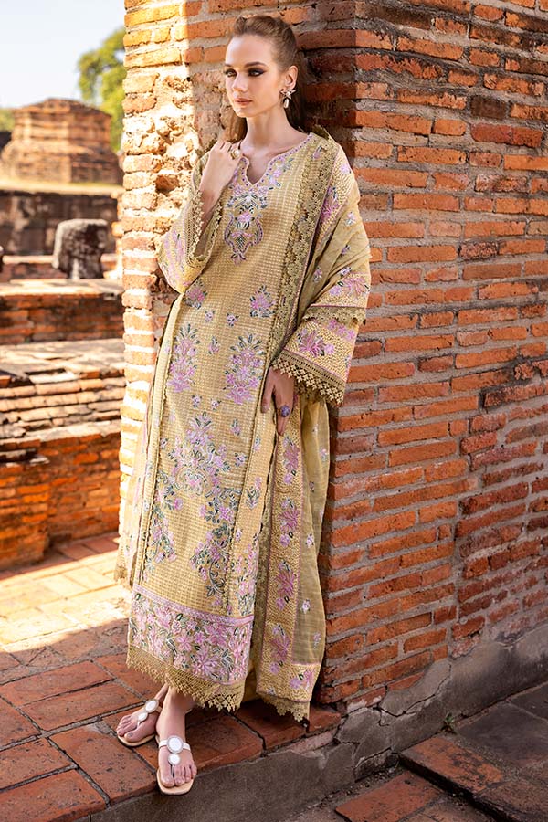 Saffron | Solace Winter Edit | Camille XS Lime Khaddar