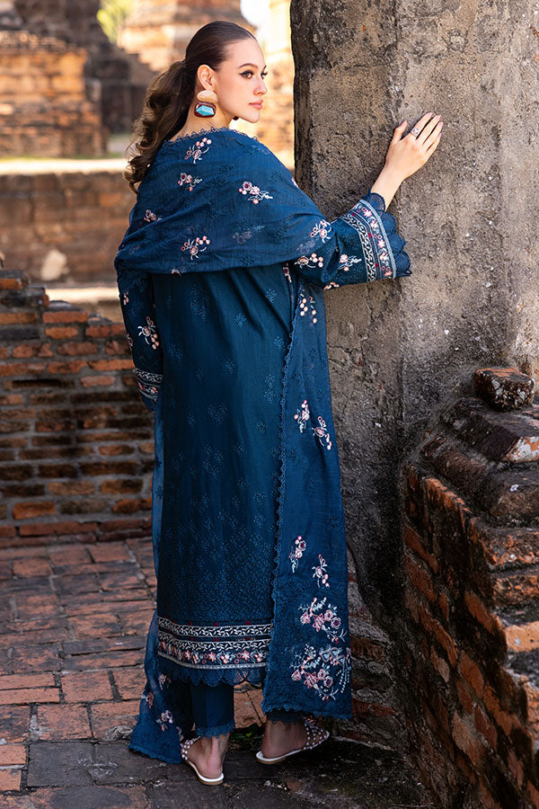 Saffron | Solace Winter Edit | Clematis S Navy Blue Khaddar