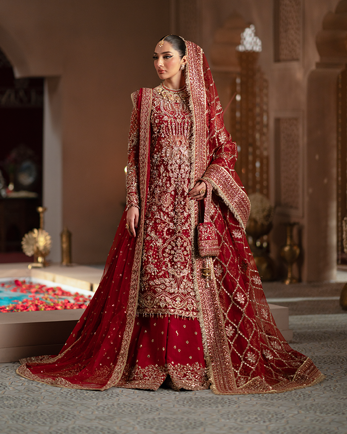Zevk | Mughal Raniya | Mughal Mah Rani L Red Net