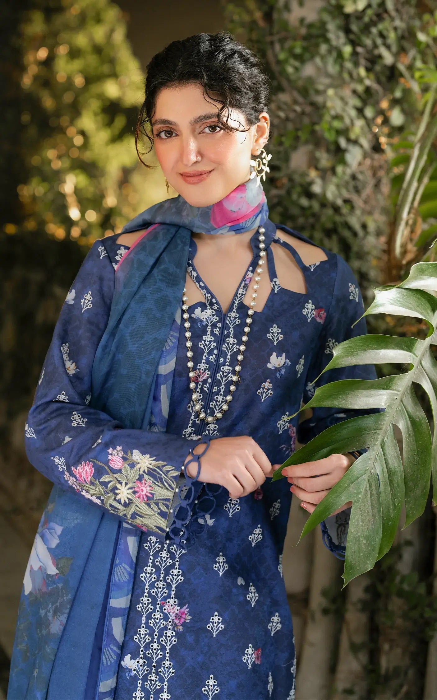 Asifa and Nabeel | Gulkari Summer 25 | Azure Whisper (GKL-05) M Persion Blue Lawn