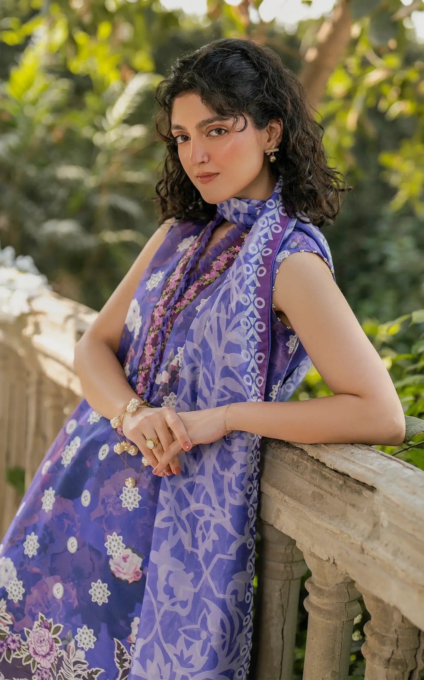 Asifa and Nabeel | Gulkari Summer 25 | Ophelia (GKL-11) M Lavender Lawn