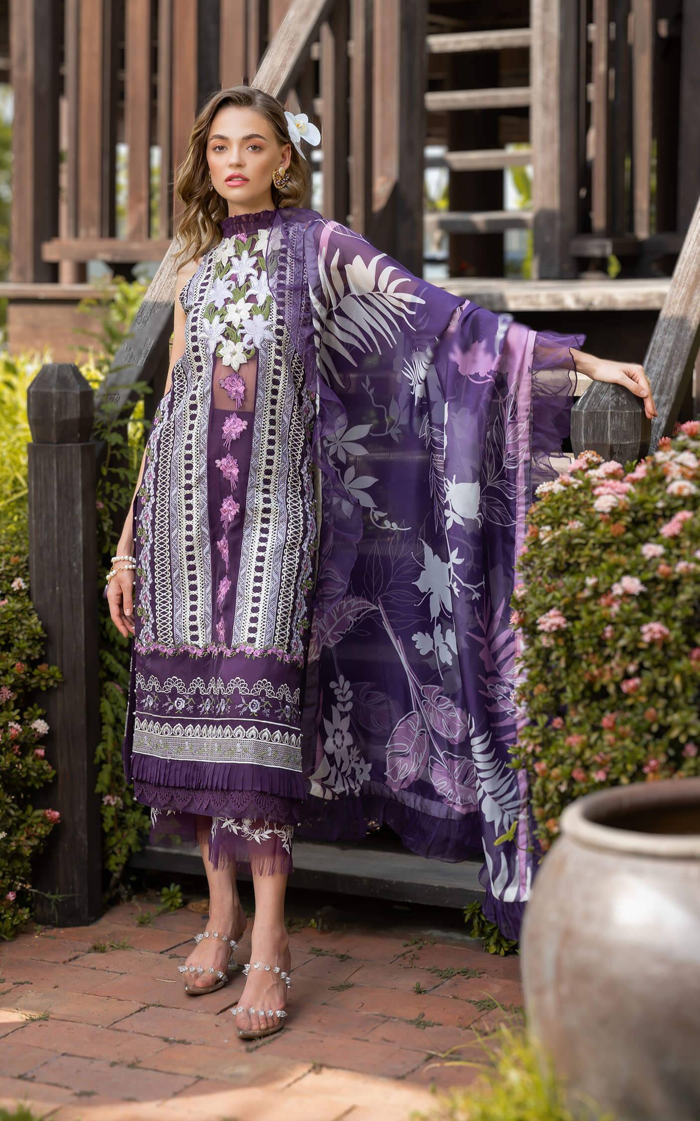 Asifa and Nabeel | Rosemary Ruffles 24 | Dazzle - Pakistani Designer Dress - by Asifa and Nabeel | Type: Luxury - 100% Original at Saira Sultan