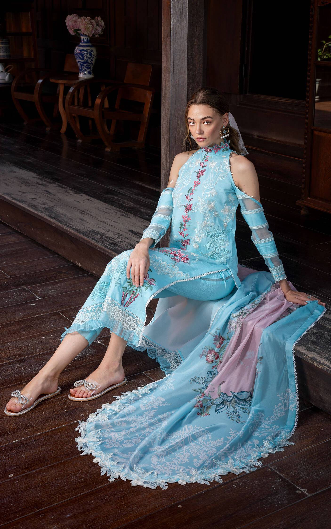Asifa and Nabeel | Rosemary Ruffles 24 | Utopia - Pakistani Designer Dress - by Asifa and Nabeel | Type: Luxury - 100% Original at Saira Sultan