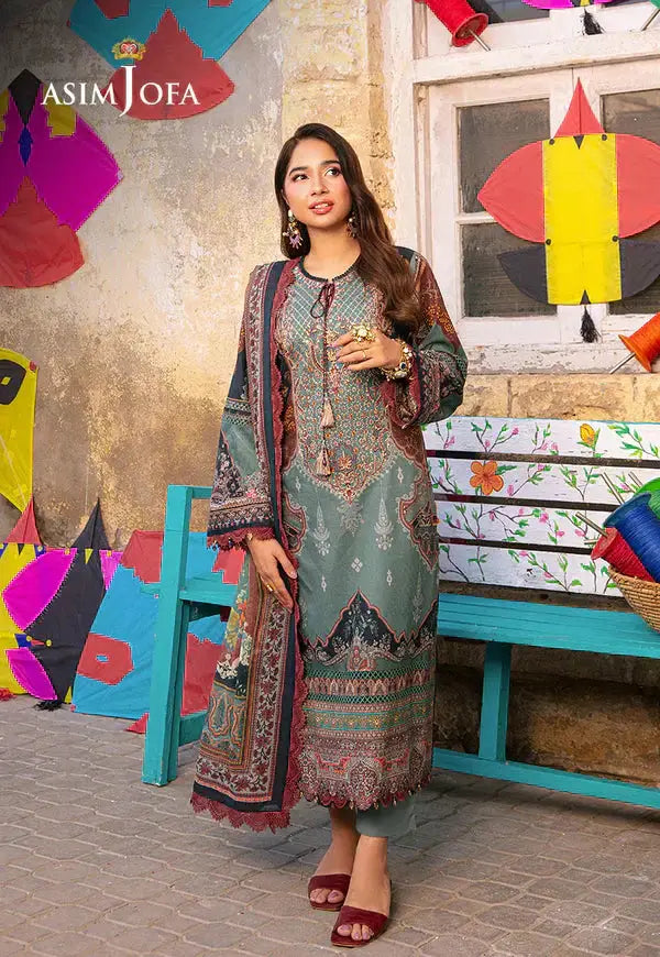 Asim Jofa | Aira Summer Prints | AJAR-01 - Pakistani Designer Dress - by Asim Jofa | Type: Luxury - 100% Original at Saira Sultan