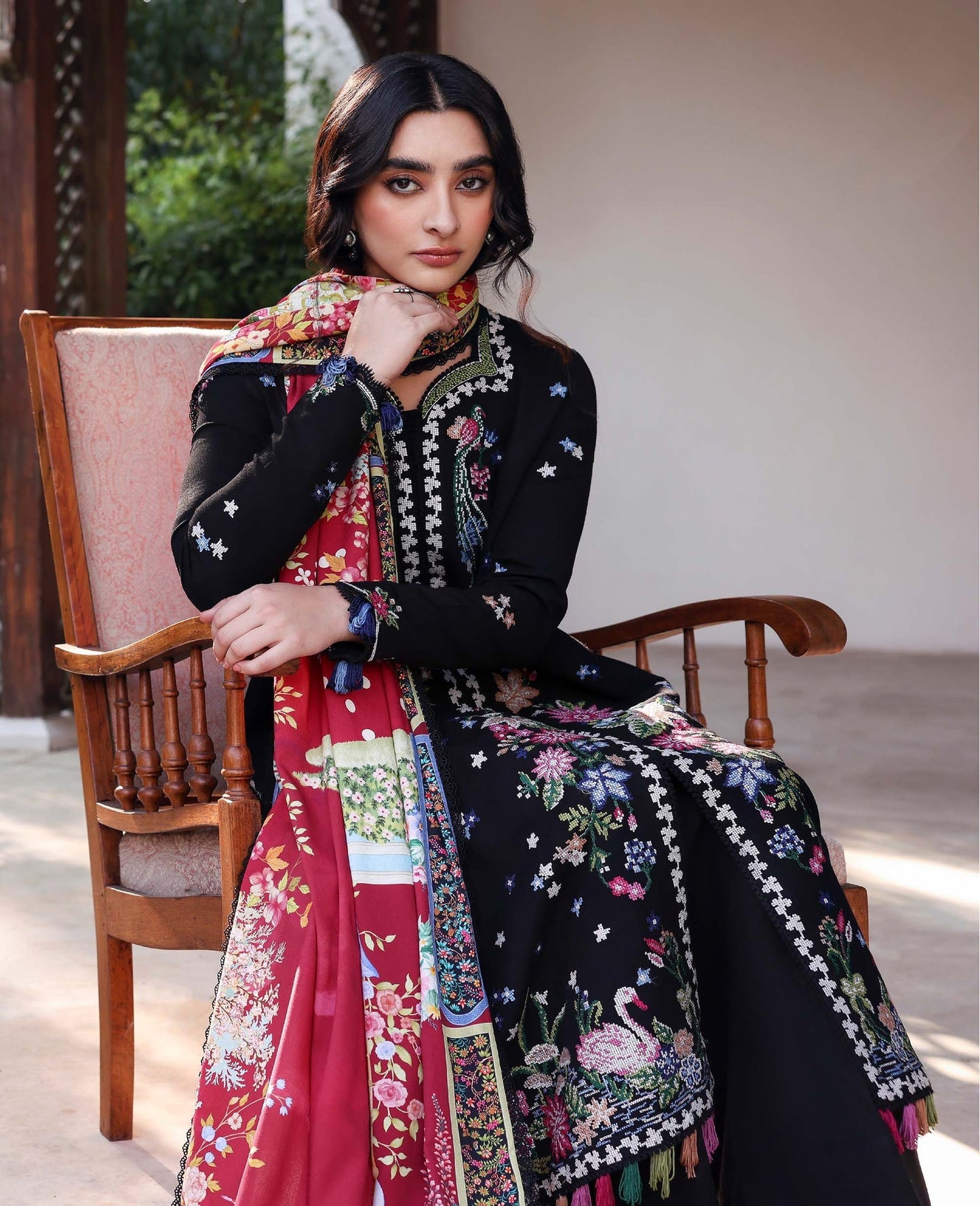 Republic Womenswear | Amaris Luxury Shawl 25 | Aveline by Republic Womenswear - Designer Dress - Type : Ladies Clothes - Available at Saira Sultan - 100% Original