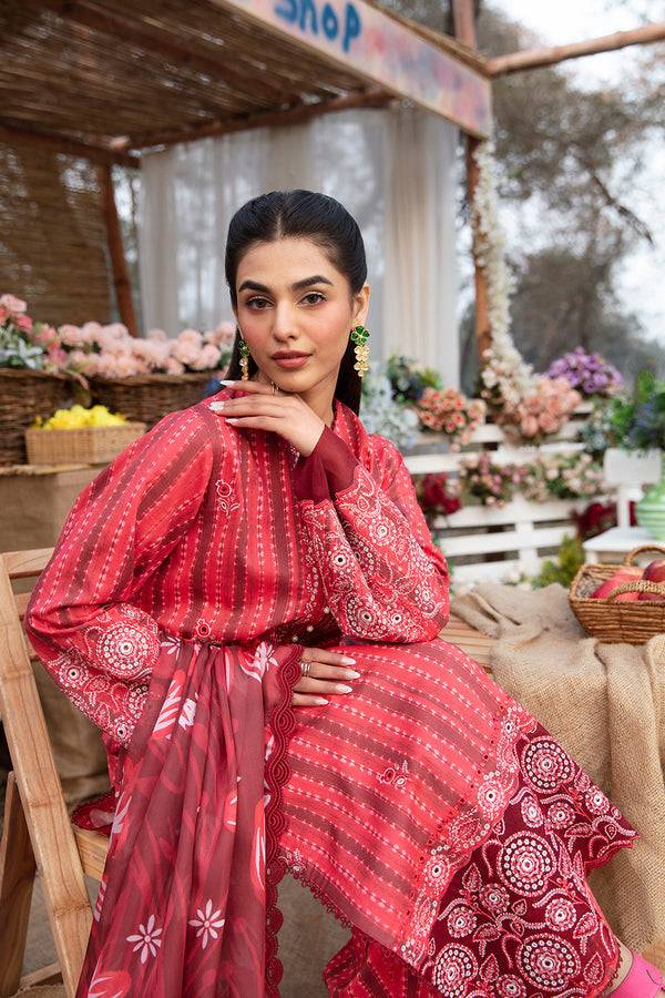 Afrozeh | Ayzel Summer Dream | CARDINAL - Pakistani Designer Dress - by Afrozeh | Type: Casuals - 100% Original at Saira Sultan