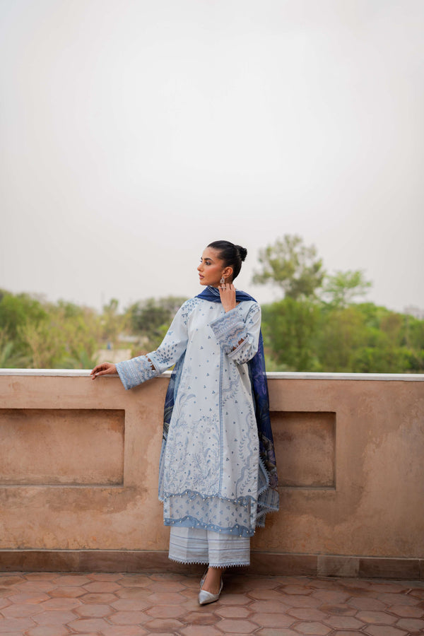 Azzal | Lawn 25 | SAPPHIRE - Pakistani Designer Dress - by Azzal - Type : Ladies Clothes - 100% Original at Saira Sultan