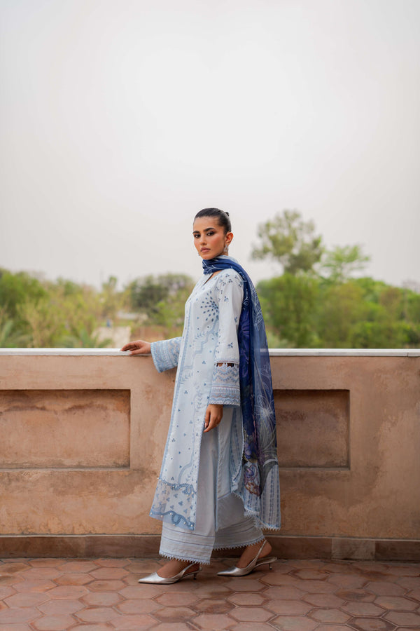 Azzal | Lawn 25 | SAPPHIRE - Pakistani Designer Dress - by Azzal - Type : Ladies Clothes - 100% Original at Saira Sultan
