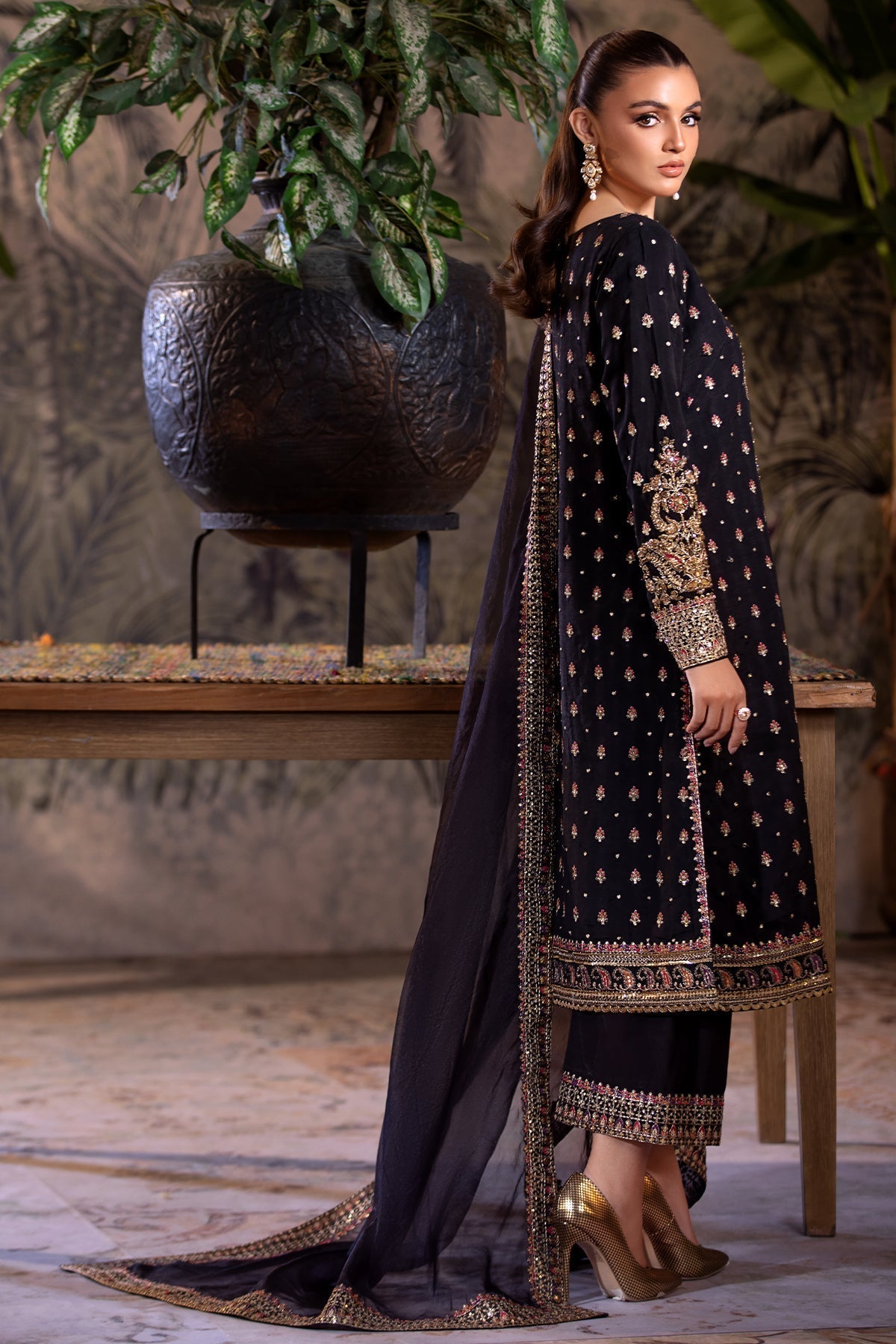 Charizma | Festive Pret | CMA-4-050 BLACK S Long Shirt