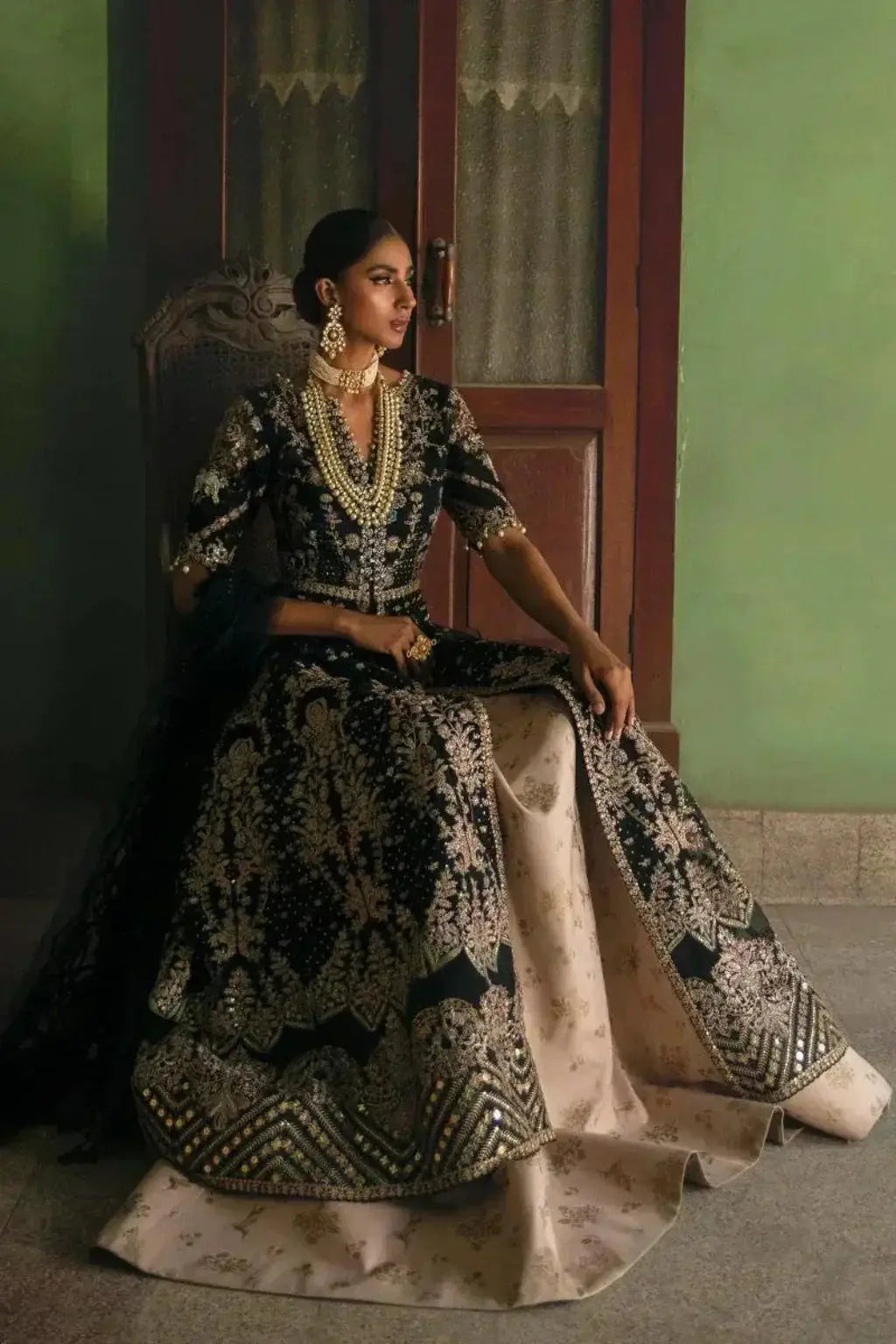 Sana Safinaz | Nura Festive | G223-007-CT - Pakistani Designer Dress - by Sana Safinaz | Type: Bridal - 100% Original at Saira Sultan