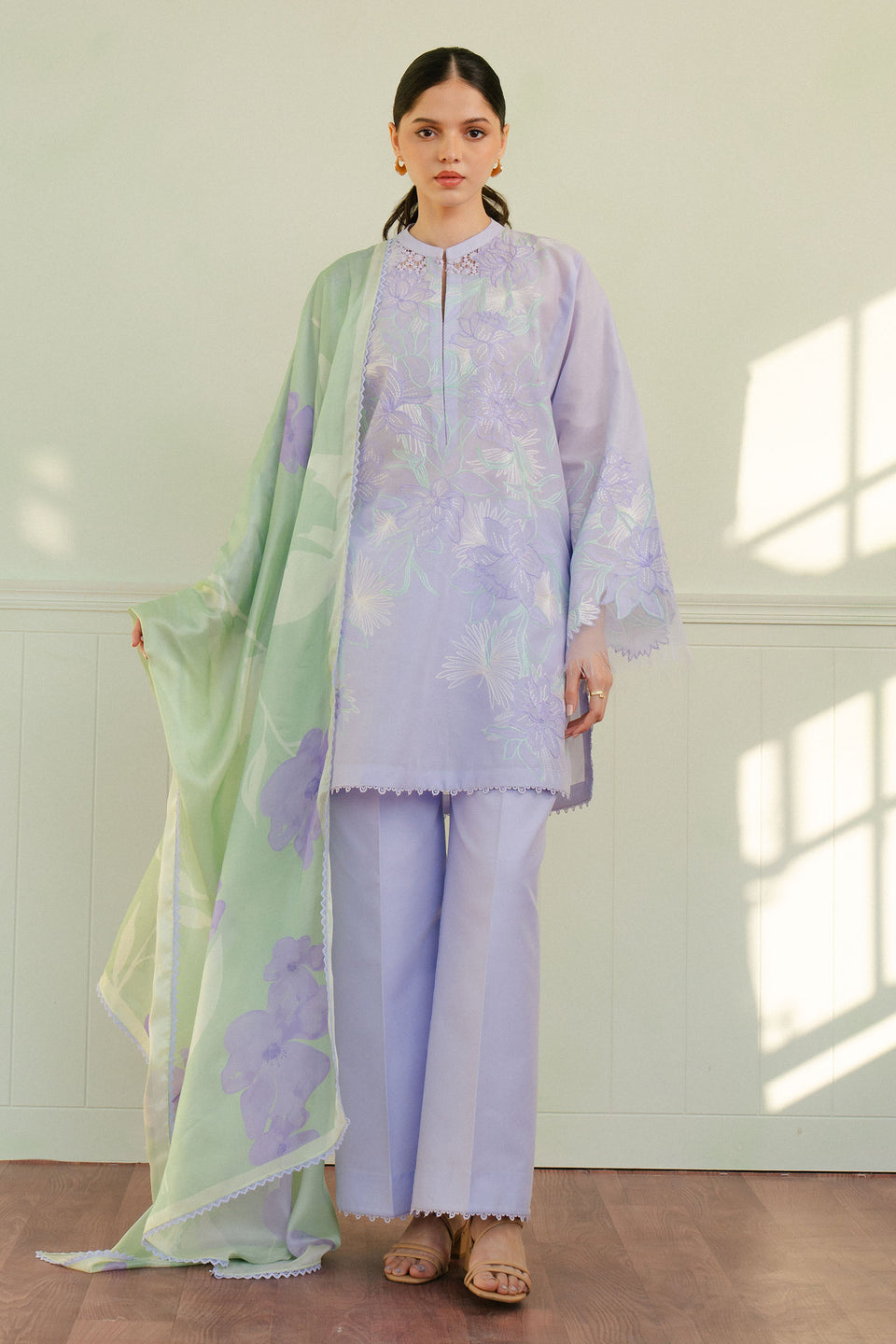 Zara Shahjahan | Coco Lawn 25 | BLOOM-1A XS Soft Lilac Lawn