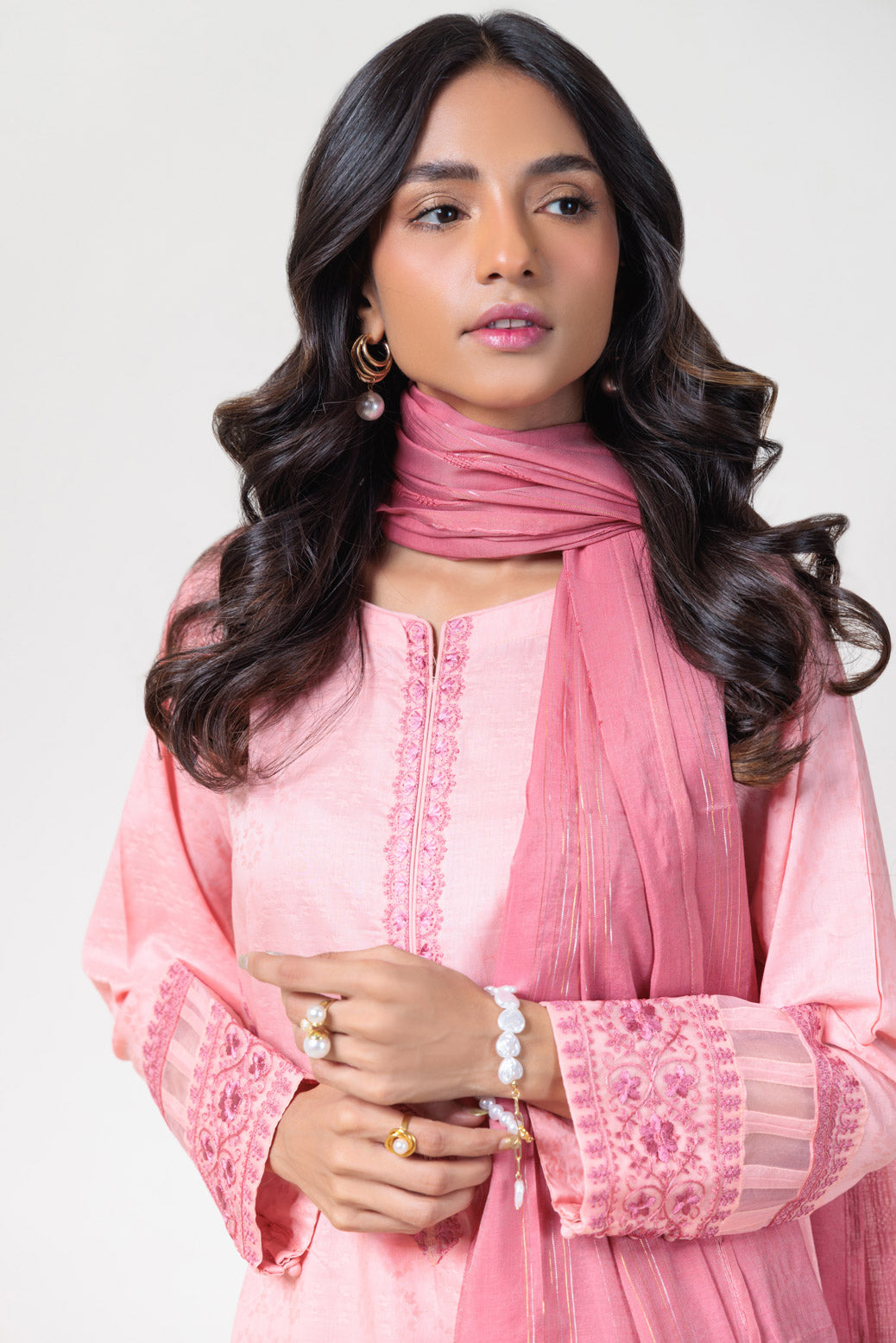 Bonanza Satrangi | Pink Jacquard 3 Piece (BPS1243P18) 10 Pink