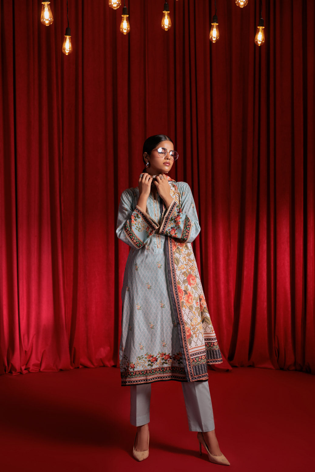Bonanza Satrangi | Blue Lawn 3 Piece (BPS1243P22) 12 Blue