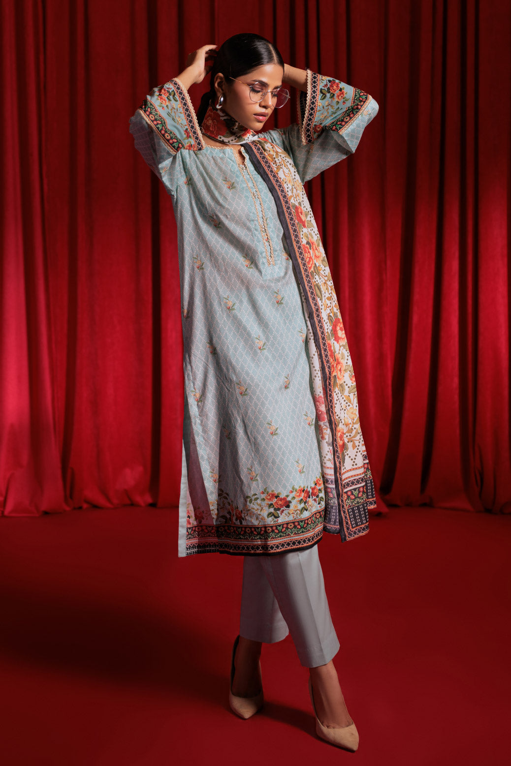 Bonanza Satrangi | Blue Lawn 3 Piece (BPS1243P22) 14 Blue