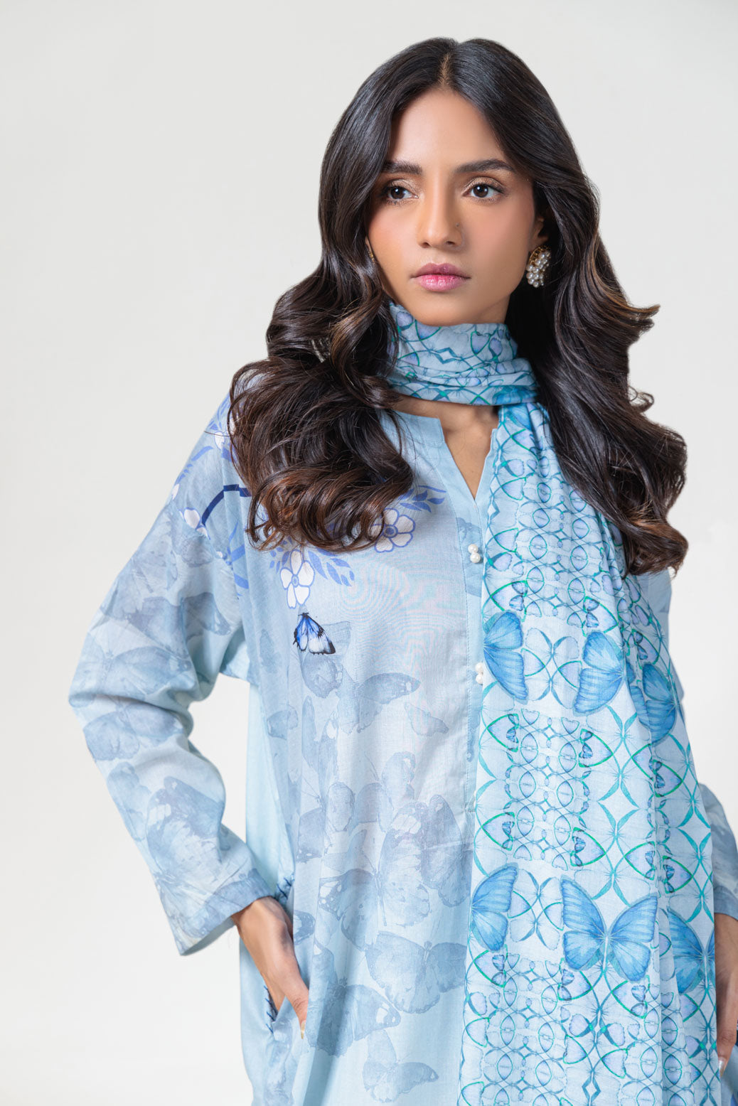 Bonanza Satrangi | Grey Lawn 3 Piece (BPS2243P16) 12 Grey
