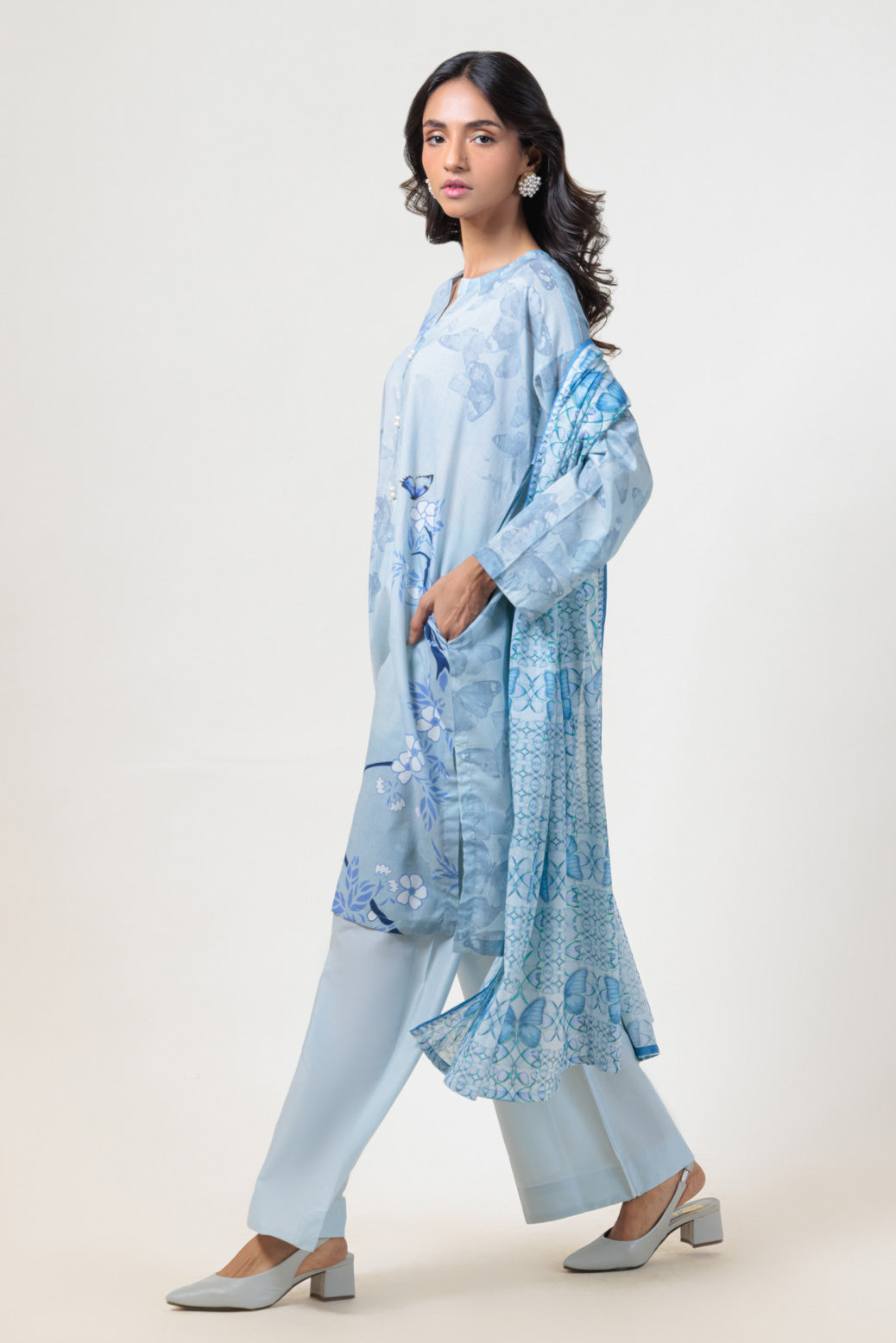 Bonanza Satrangi | Grey Lawn 3 Piece (BPS2243P16) 14 Grey