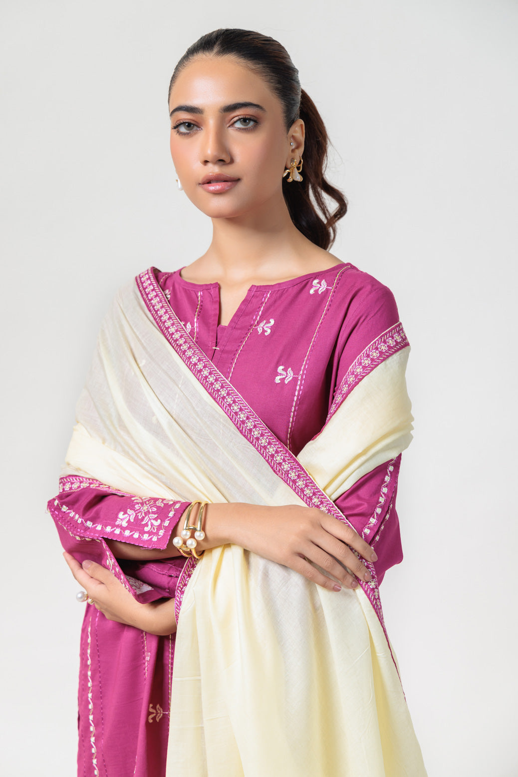 Bonanza Satrangi | Purple Cambric 3 Piece (BPS5243P07) 10 Purple