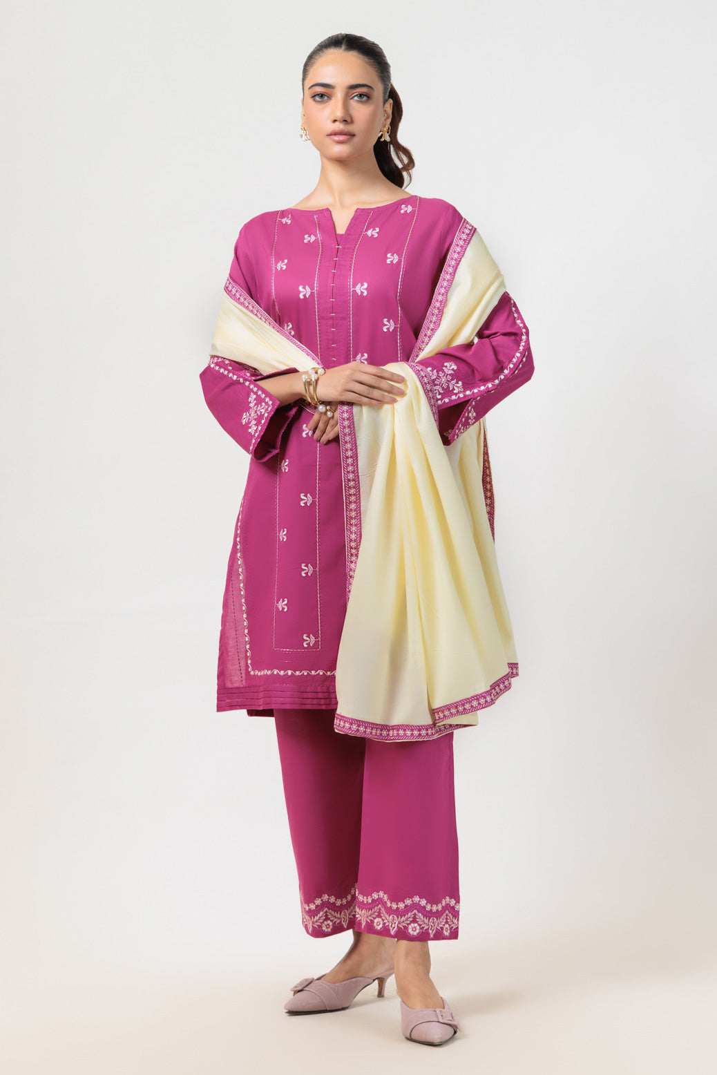 Bonanza Satrangi | Purple Cambric 3 Piece (BPS5243P07) 12 Purple