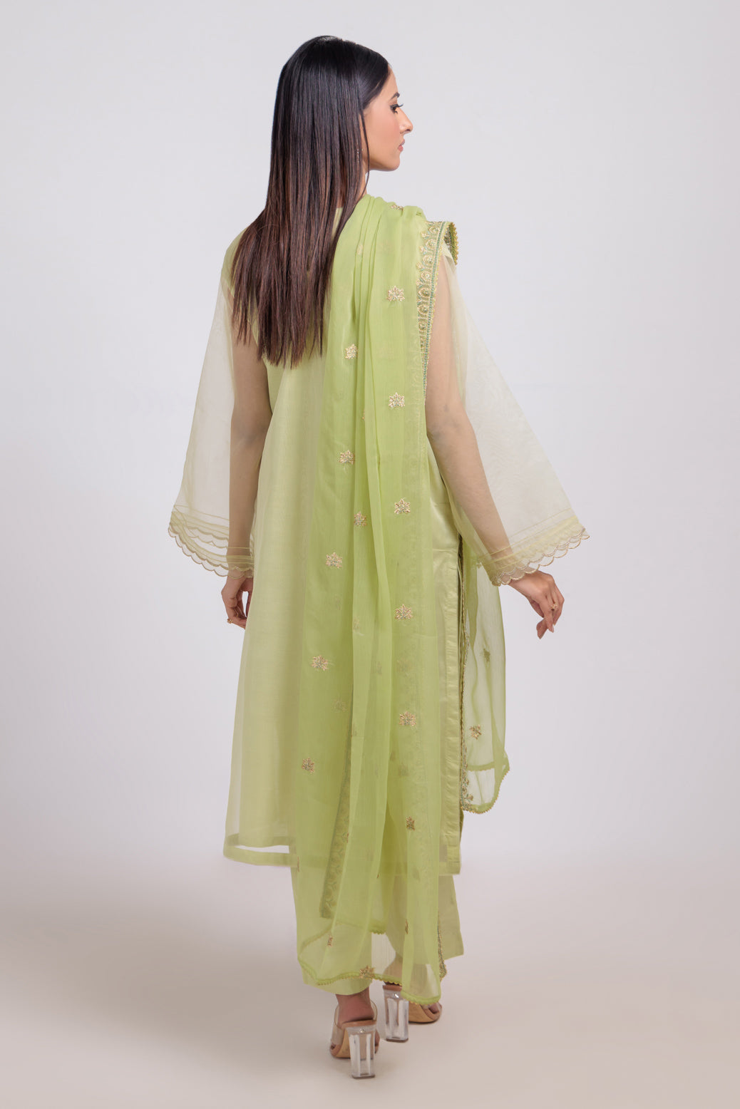 Bonanza Satrangi | Green Organza 3 Piece (BPS5243P15) 14 Green