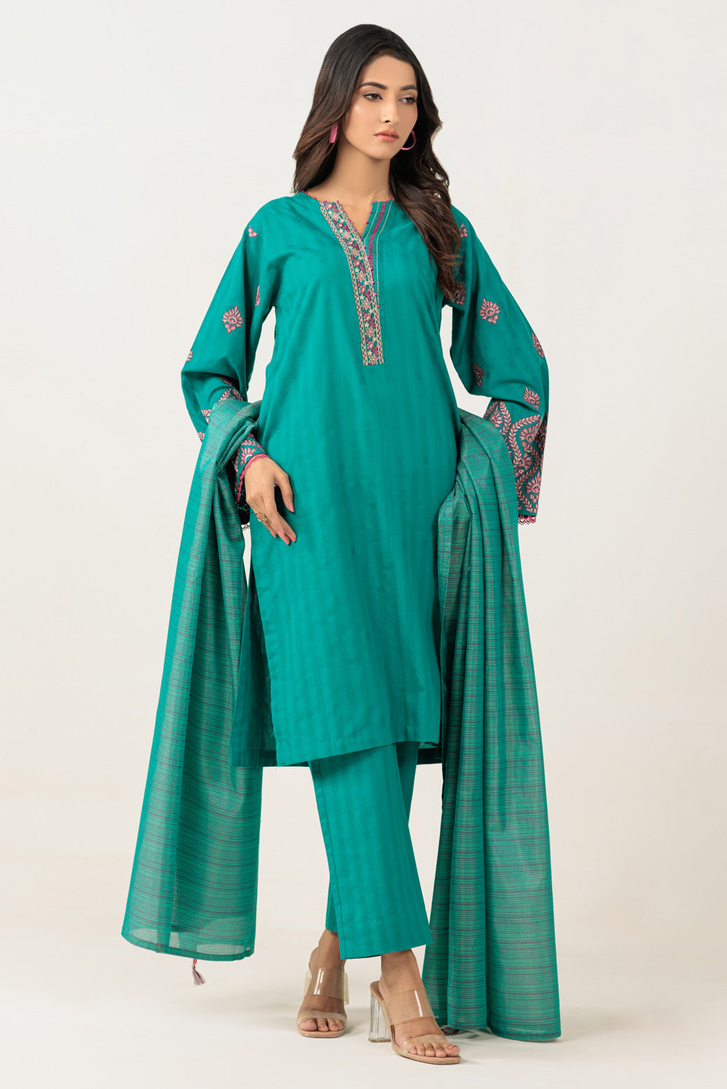 Bonanza Satrangi | Green Jacquard 3 Piece (BPS6243P11) 10 Green